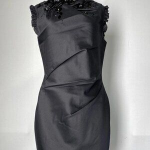 Shushu/Tong Women’s Floral Appliqué Mini Dress – Black, Size 8